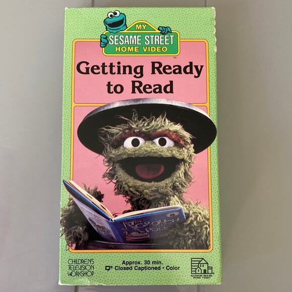 RARE My Sesame Street Home Video GETTING READY TO READ 1986 VHS Oscar the Grouch